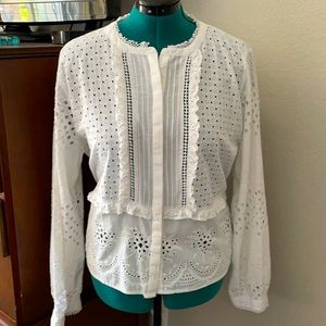 White embroidered blouse